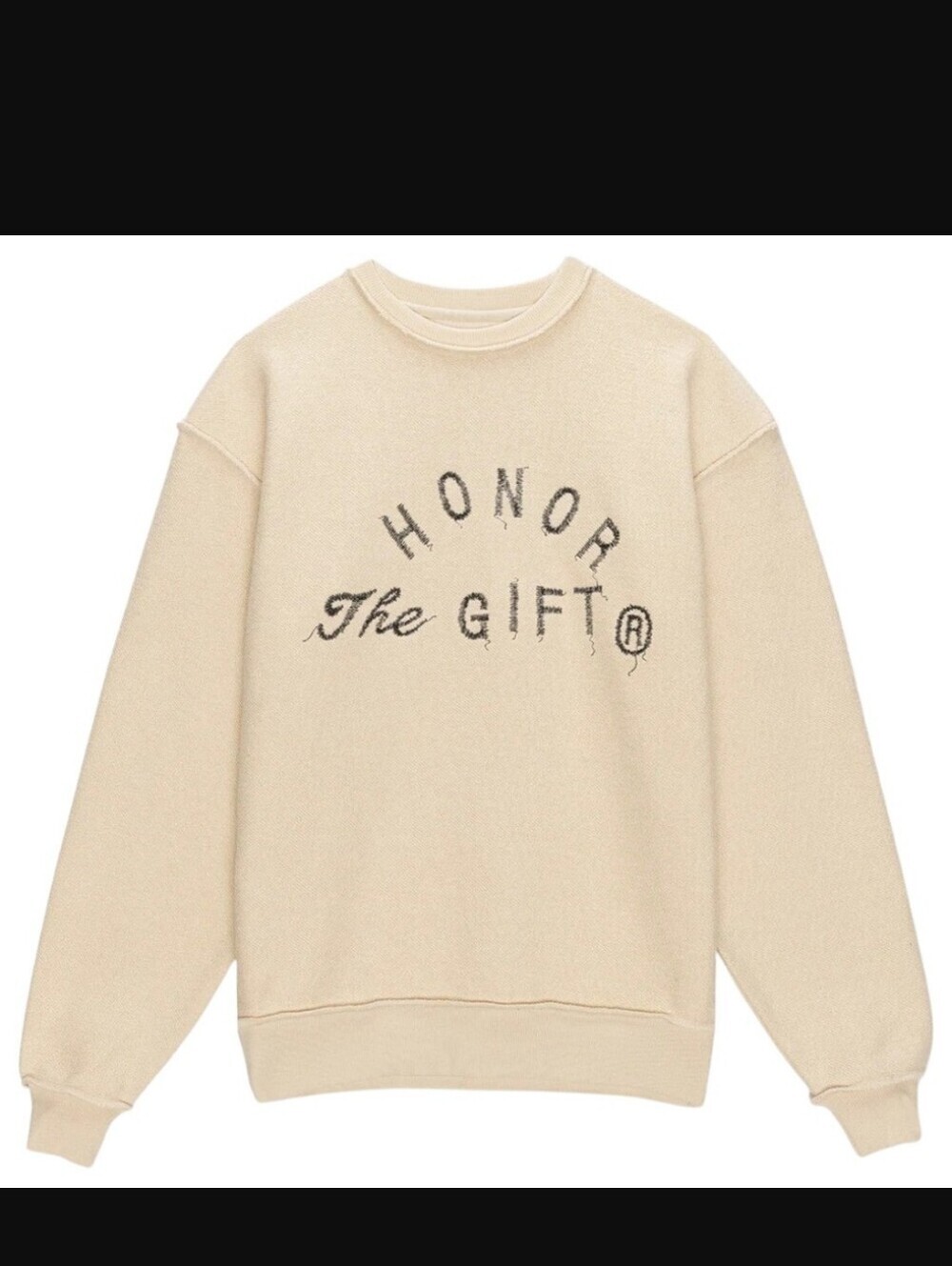 Honor The Gift Men Weathered Crewneck Sweater (white / cream)